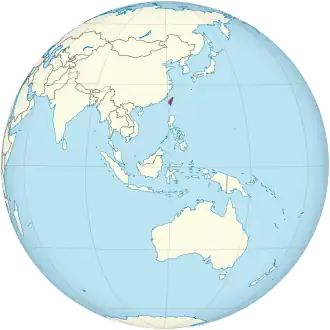 The island of Taiwan, on which the Republic of Formosa was established in 1895.