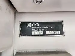 Manufacturer's plate