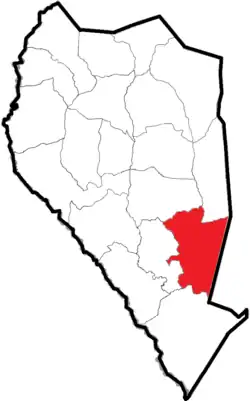 Location of Taylors Bridge Township within Sampson County