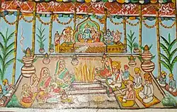 Painting depicting Tejaji's marriage in Pushkar, Rajasthan