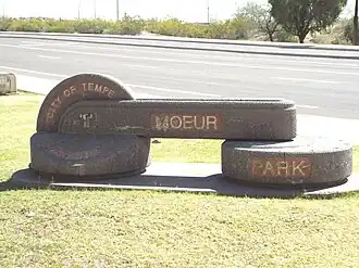 Entrance to Moeur Park.