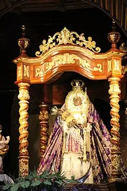 Baldachin of the Virgin of Candelaria, patron saint of Canary Islands, Spain. It is inspired by Bernini's Baldachin from the Vatican.