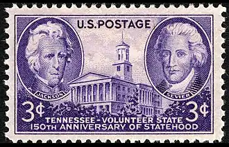 Image 3in 1946 the U.S. Post Office issued a commemorative stamp celebrating the 150th anniversary of Tennessee statehood. (from Tennessee)