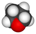 Spacefill model of deuterated THF