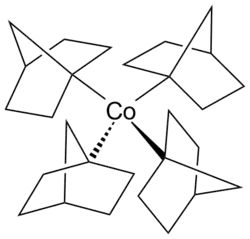 Structure of tetrakis(1-norbornyl)cobalt(IV)