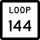 State Highway Loop 144 marker