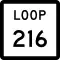 State Highway Loop 216 marker