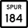 State Highway Spur 184 marker