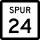 State Highway Spur 24 marker