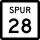 State Highway Spur 28 marker
