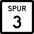State Highway Spur 3 marker