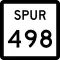 State Highway Spur 498 marker