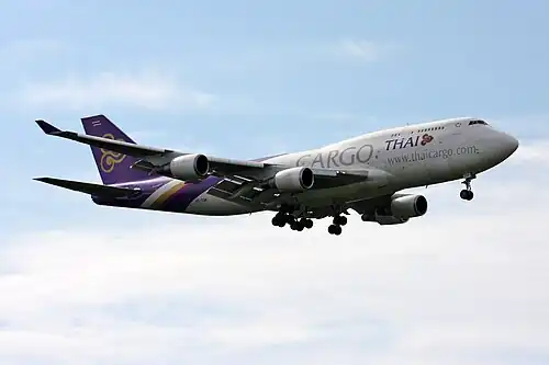 Boeing 747-4D7 (BCF) (HS-TGH) in the Thai Airways International Cargo livery