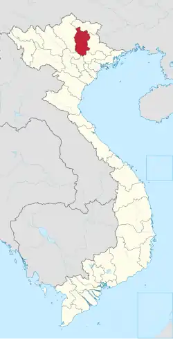 Location of Thái Nguyên within Vietnam