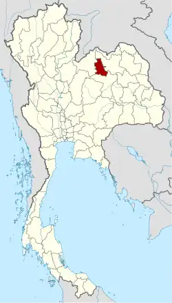 Map of Thailand highlighting Nong Bua Lam Phu province