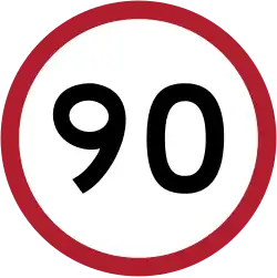 Speed limit (90 km/h)