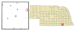 Location of Alexandria, Nebraska