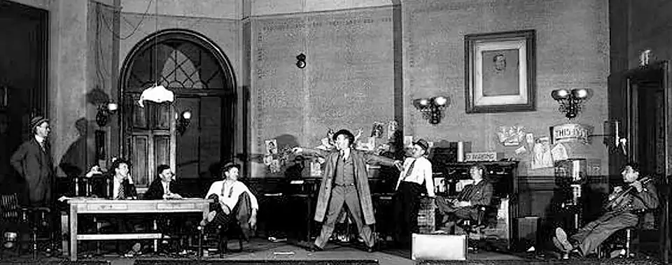 The press room of the Chicago Criminal Courts Building
