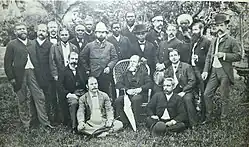 Smith (standing, fourth from left) in 1885