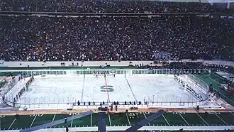 The Cold War, held November 6, 2001 at Spartan Stadium, had the highest ever attendance of an ice hockey game at that time.