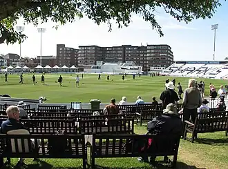 A view of the County Ground, Hove.