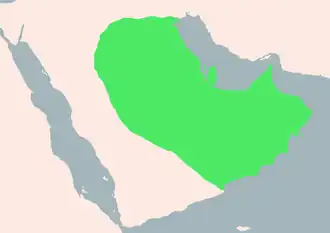 Realm of the Jabrids during Ajwad bin Zamil's reign