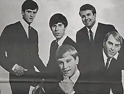 The Kingsmen in 1966 with Mitchell at top left.