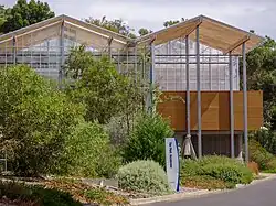 This is a photograph of "The Plant Accelerator" on the Waite campus in Urrbrae, a plant phenotyping facility.