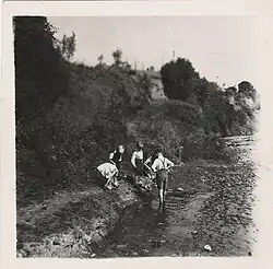 Children playing in the river in Templeogue in the 1950s