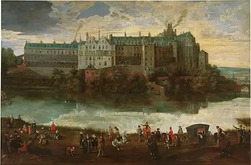 The Royal Palace in Brussels, Peter Brueghel the Younger and Sebastian Vrancx, c. 1627