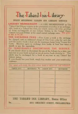 Bookplate of Rules (1908)