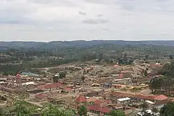 The aerial view of Rakai Town