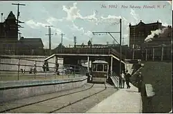 The Subway, Hornell, New York. Erie Railroad tracks on top. Picture taken from Canisteo Street facing north, toward downtown Hornell.