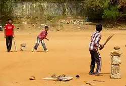 Backyard cricket in Hyderabad