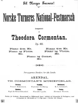 Scan of cover page, translation: Norwegian National Gymnastics Team Celebration March