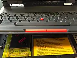 The 360PE's keyboard opens up on hinges for easy serviceability.