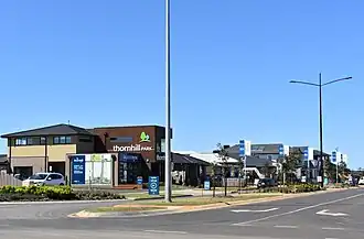 Entrance to the Thornhill Park display village, October 2018