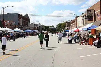 Main Street during the Festival of the Turning Leaves