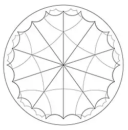 Adjusting to tiling by triangles with angles π/5, π/10, π/10
