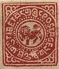 Snow lion stamp issued in 1912