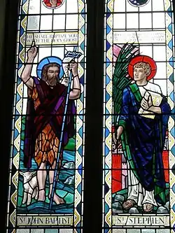 A Geoffrey Robinson/Daphne Robinson window dedicated to Arnold Robinson in Tyndale Baptist Church