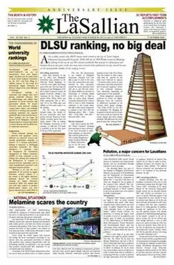 Cover page of The LaSallian's October 2008 issue.