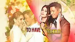 Images of Rocco Nacino with Max Collins and Carla Abellana. The series title is displayed on the upper side of the image.