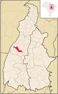 Location in Tocantins state