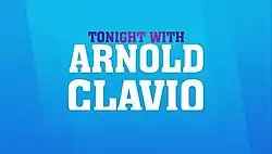 An image with a blue background. The show title is displayed on the center of the image.