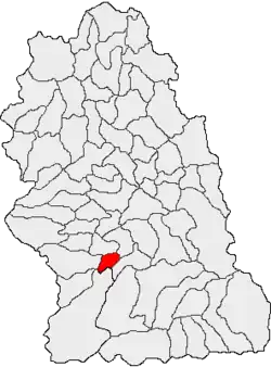 Location in Hunedoara County