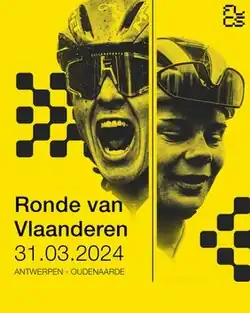 Event poster with previous winners Tadej Pogačar and Lotte Kopecky