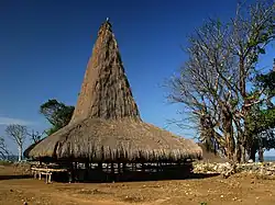 Uma Mbatangu, a traditional Sumba house in West Sumba, East Nusa Tenggara.