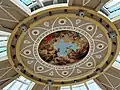 A view of the boss in the main dome which contains a trompe l'oil depticting the roman gods