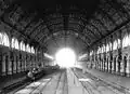 Lehrter Stadtbahnhof trainshed in 1879